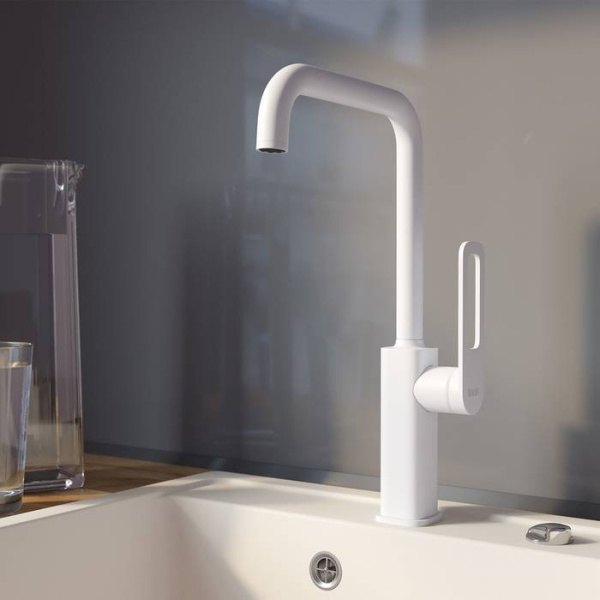 Смеситель для кухни белый матовый IDDIS Slide (SLIWT00i05)